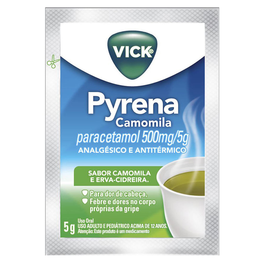 Vick Pyrena Paracetamol 500mg Camomila e Erva-Cidreira Sachê 5g - Coop ...
