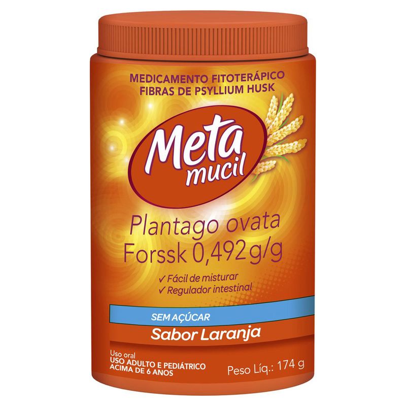 Regulador-Intestinal-Metamucil-Procter-e-Gamble-Laranja-Pote-174g