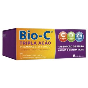 Bio C União Química Tripla Ação | Com 10 Comprimidos