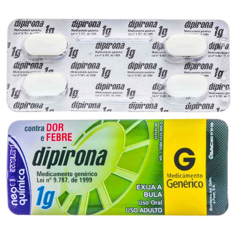 Analgesico-Dipirona-Sodica-Neo-Quimica-1g--Com-4-Comprimidos