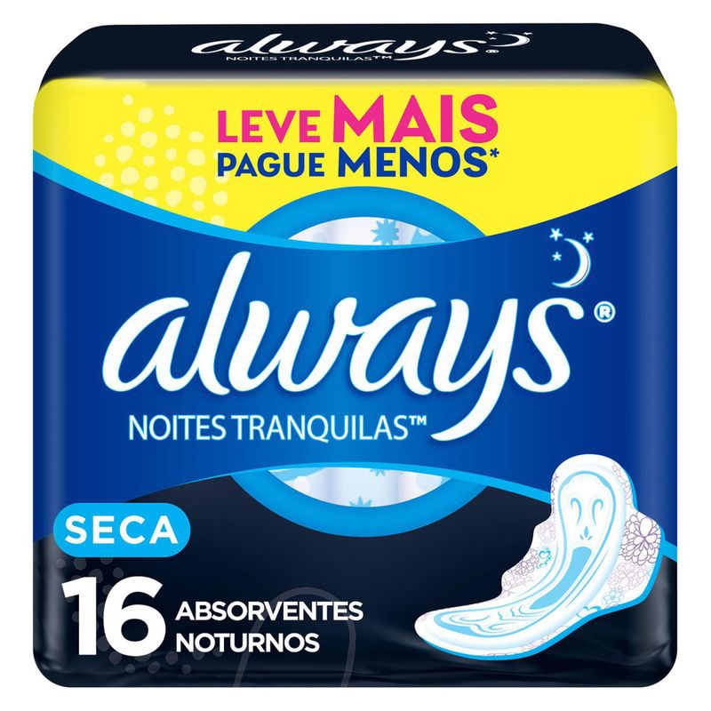 Absorvente-Externo-Always-Noites-Tranquilas-Cobertura-Seca-com-Abas-Com-16-Unidades