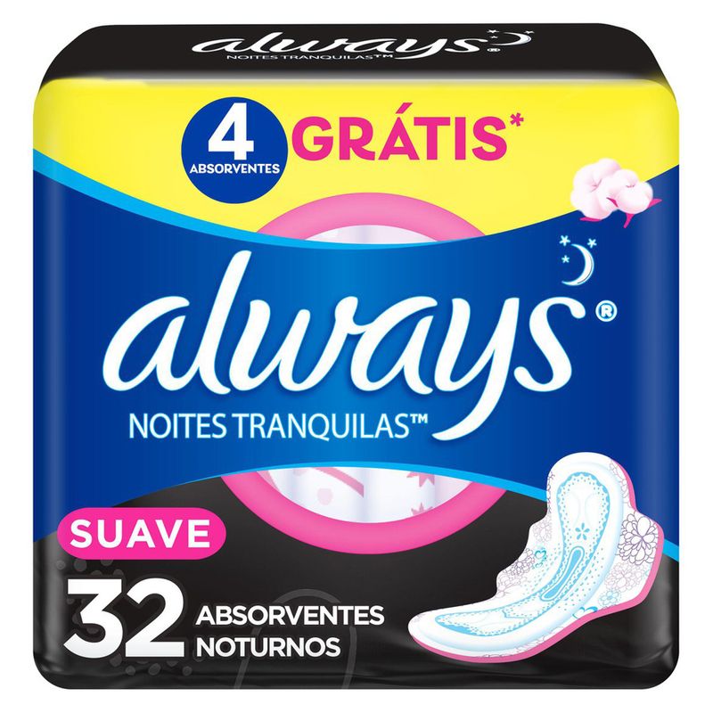 Absorvente-Externo-Always-Noites-Tranquilas-Cobertura-Suave-com-Abas-Com-32-Unidades