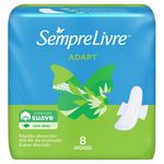 Absorvente-Externo-Sempre-Livre-Adapt-Cobertura-Suave-com-Abas-Com-8-Unidades