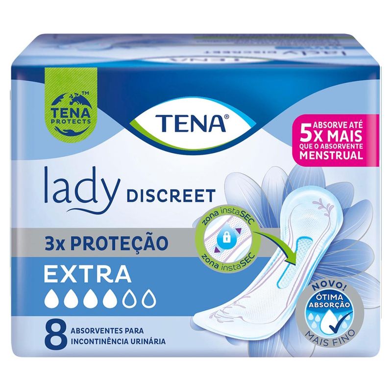 Absorvente-Geriatrico-Tena-Lady-Discreet-Extra-Com-8-Unidades