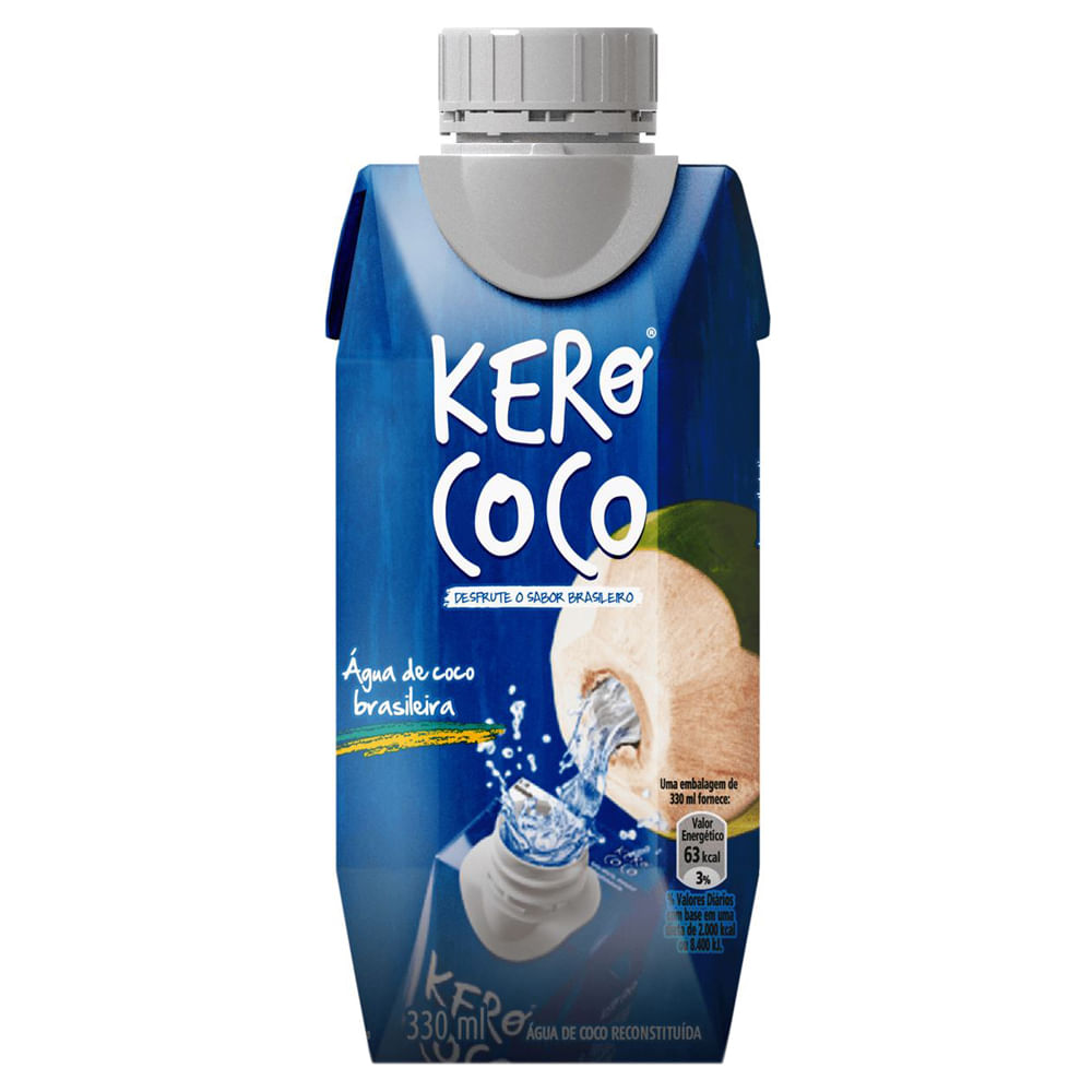 coco！ Pack com 27 Unidades de Água de Coco KERO COCO 200ml Cada | Pão de