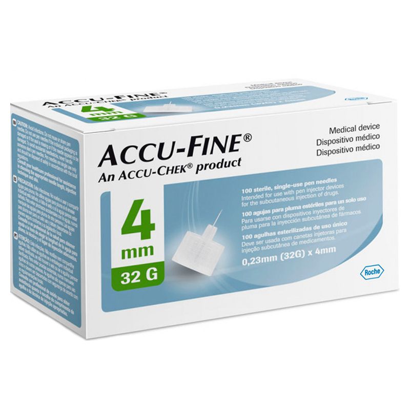 Agulha-para-Insulina-Accu-Fine-Accu-Chek-4mm-Com-100-Unidades