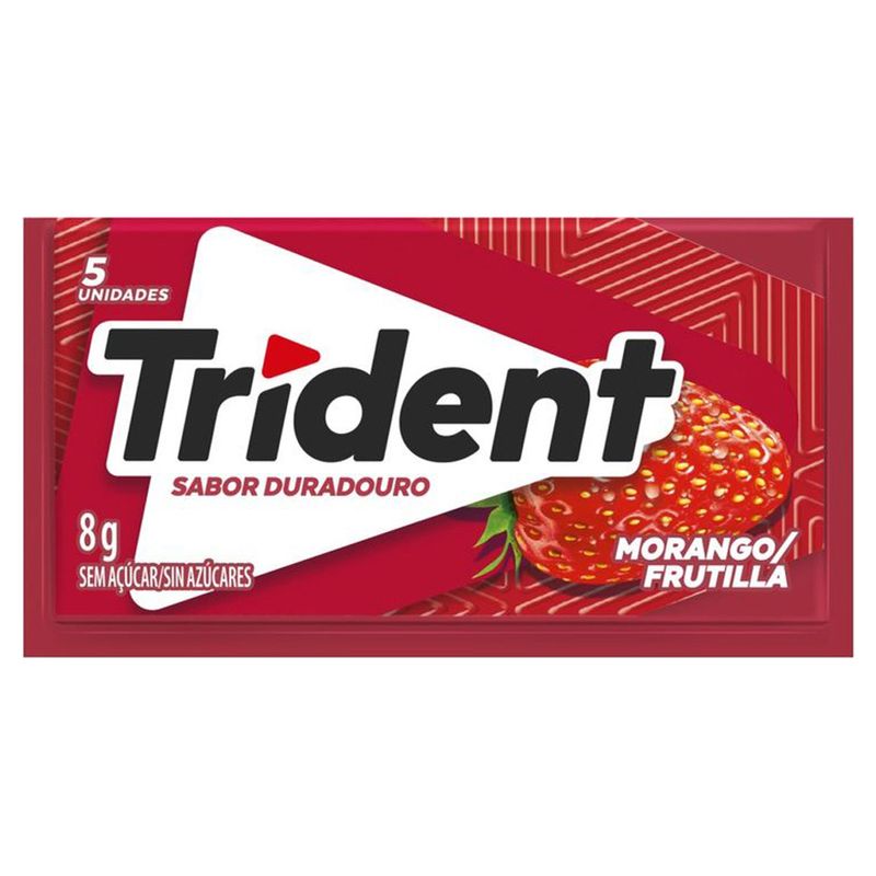 Chiclete-Trident-Morango-8g