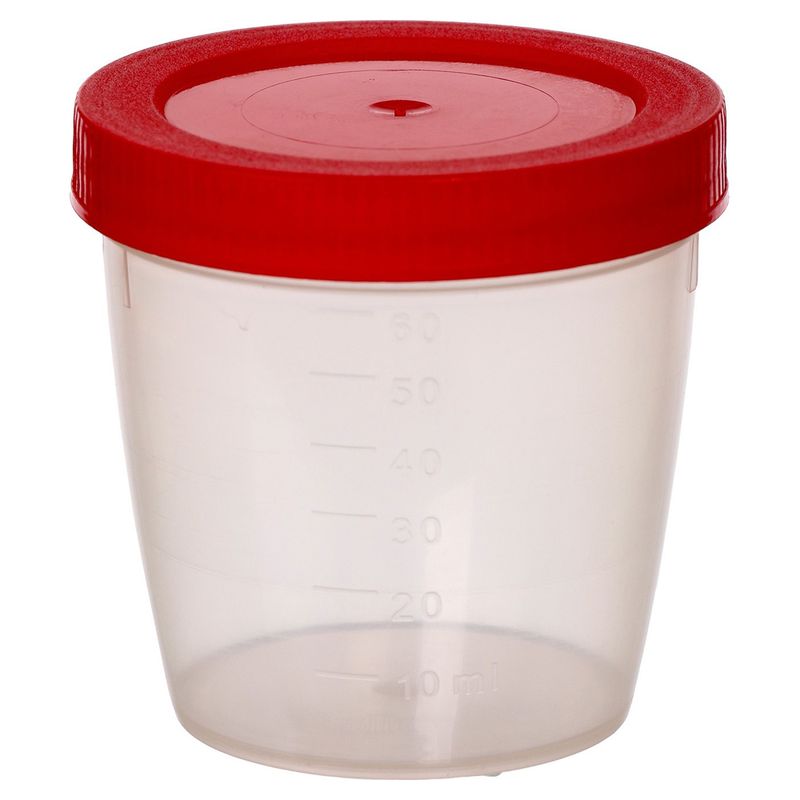 Coletor-Universal-Prolab-Esteril-Tampa-Vermelha-sem-Caixa-80ml-Com-100-Unidades