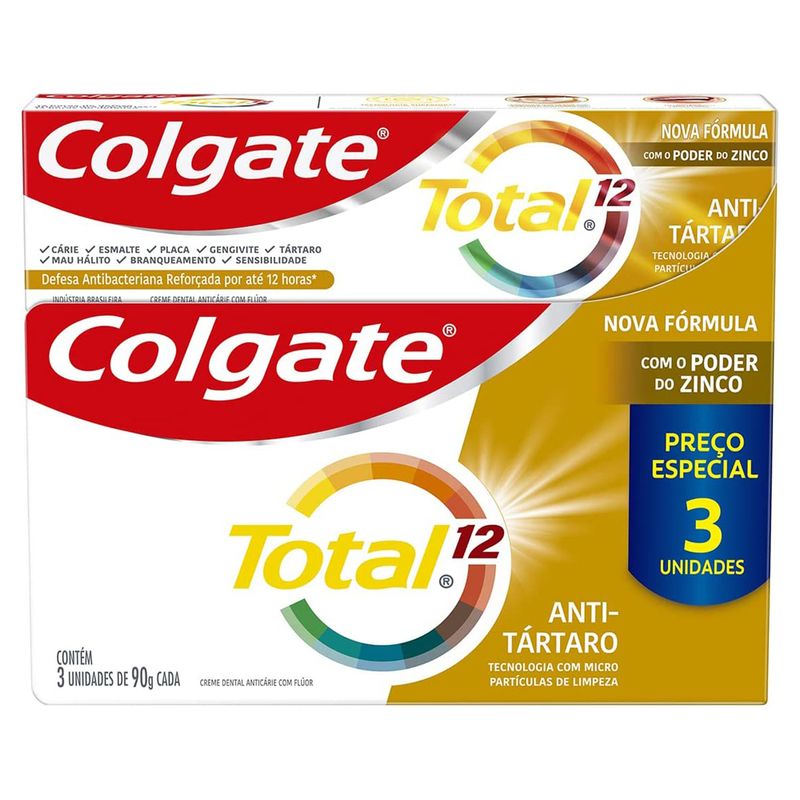 Creme-Dental-Colgate-Total-12-Anti-Tartaro-90g-Com-3-Unidades