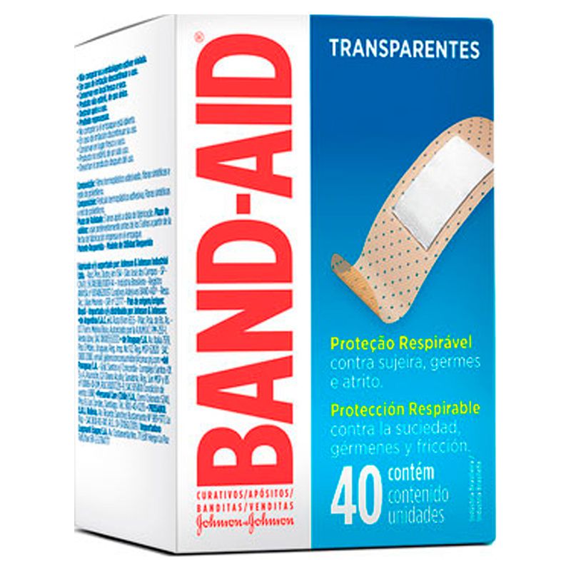 Curativo-Band-Aid-Johnsons-Johnsons-Transparente-Com-40-Unidades