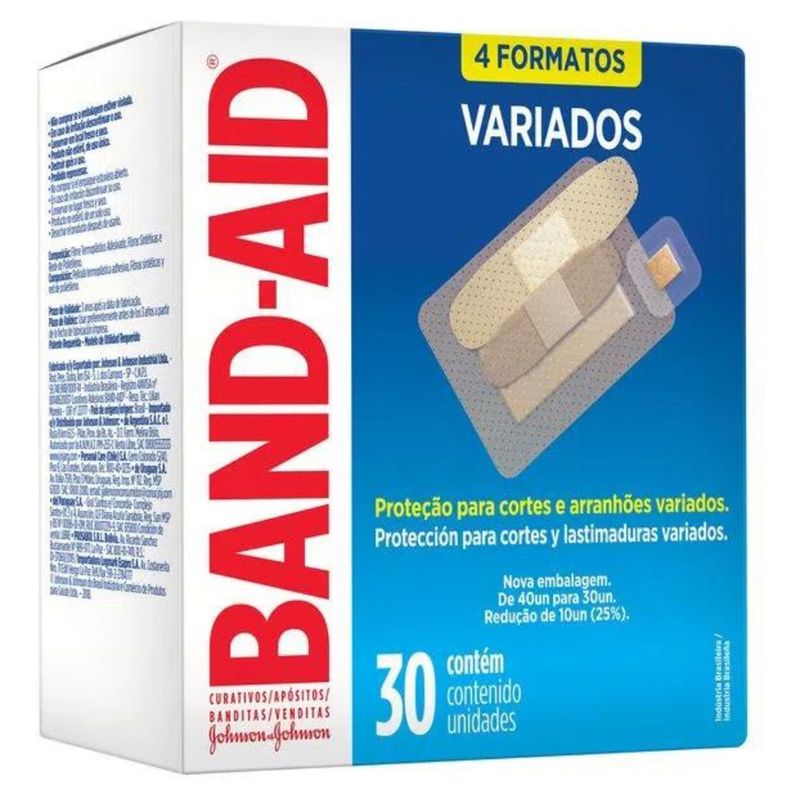 Curativo-Band-Aid-Variados-Com-30-Unidades