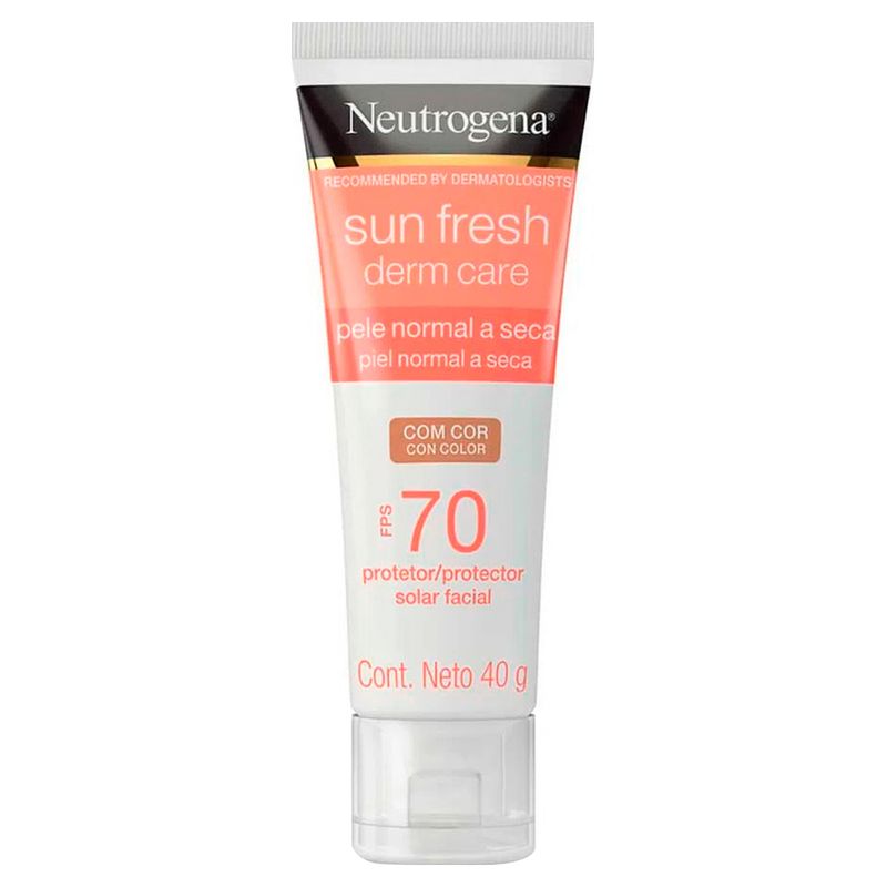 Protetor-Solar-Facial-Neutrogena-Sun-Fresh-Derma-Care-com-Cor-FPS70-40g