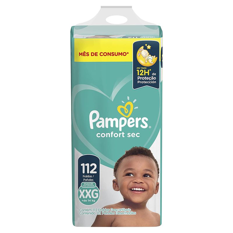 Fralda-Pampers-Confort-Sec-Tamanho-XXG-Com-112-Unidades