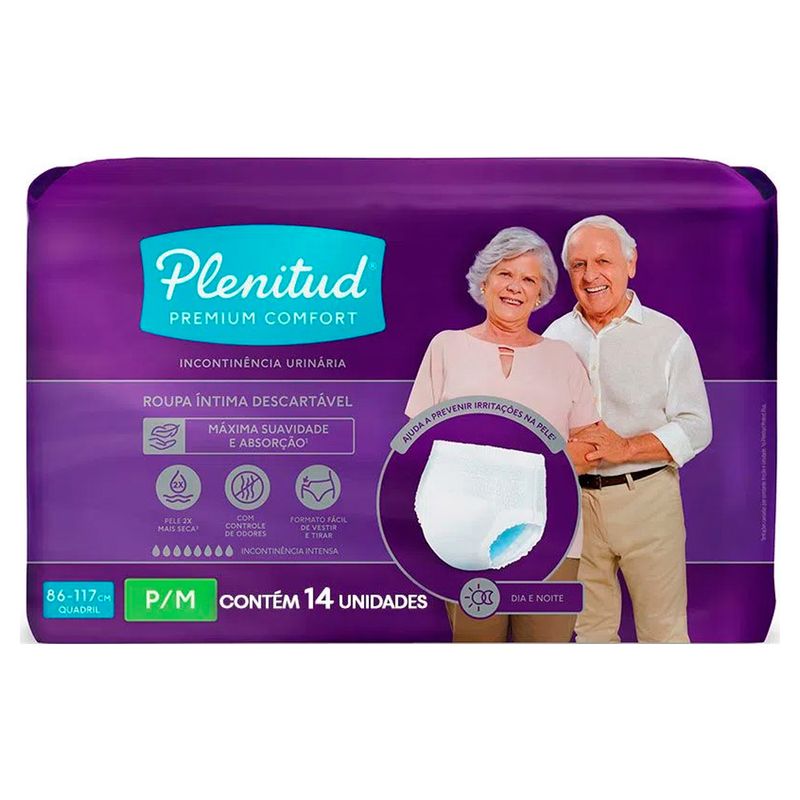 Roupa-intima-Plenitud-Premium-Confort-Tamanho-PM-Com-14-Unidades
