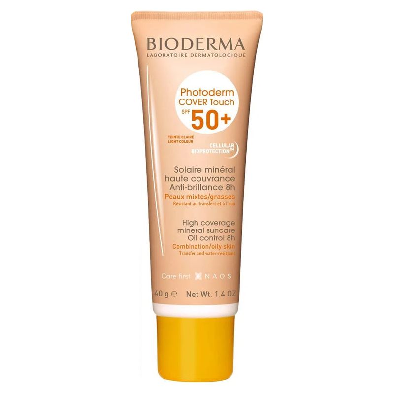 Protetor-Solar-Facial-Bioderma-Photoderm-Cover-Touch-Cor-Dourada-FPS50-40g