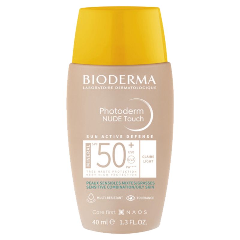 Protetor-Solar-Facial-Bioderma-Photoderm-Nude-Touch-Cor-Clara-FPS50-40ml