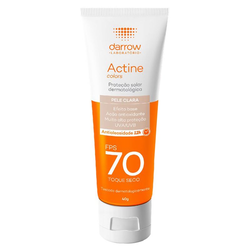 Protetor-Solar-Facial-Darrow-Actine-com-Cor-Clara-FPS70-40g
