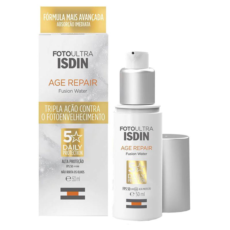 Protetor-Solar-Facial-Isdin-Age-Repair-FPS50-Fusion-Water-50ml