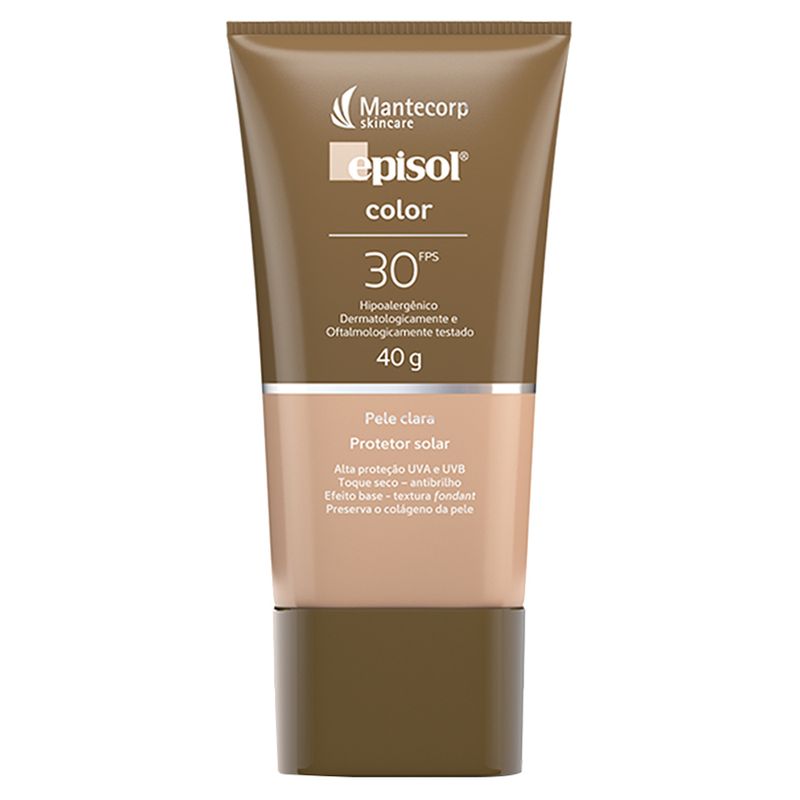 Protetor-Solar-Facial-Mantecorp-Episol-Color-Pele-Clara-FPS30-40g