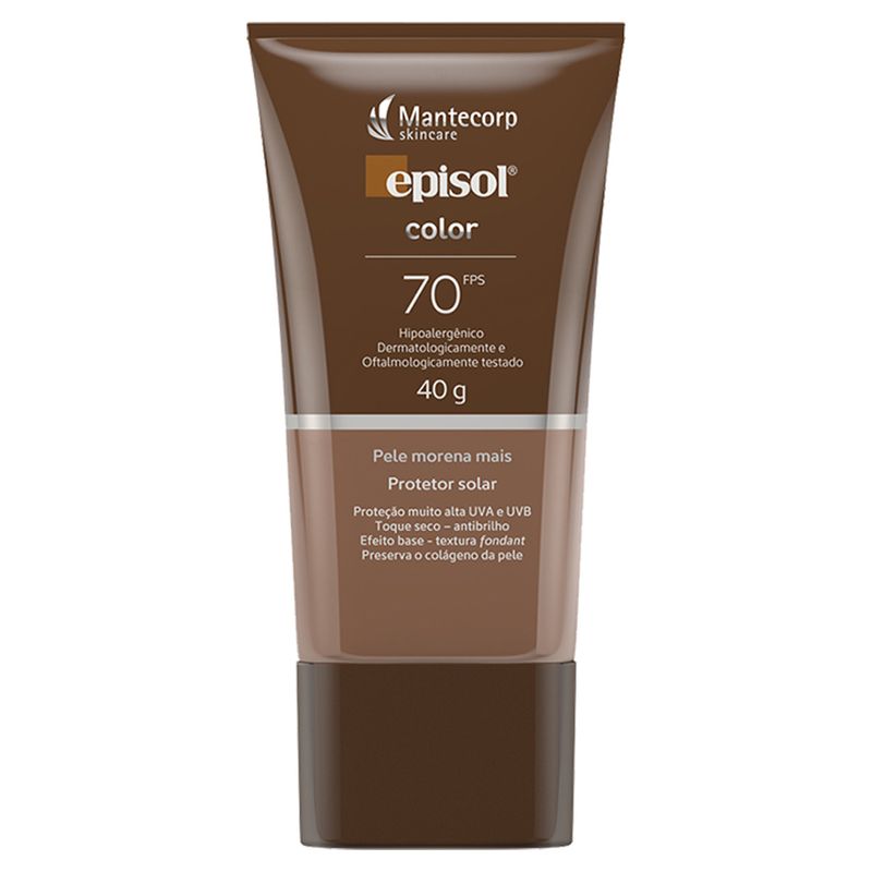 Protetor-Solar-Facial-Mantecorp-Episol-Color-Pele-Morena-Mais-FPS70-40g