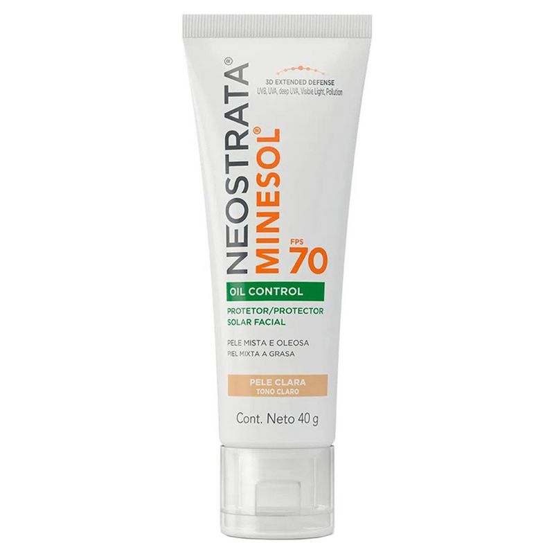 Protetor-Solar-Facial-Neostrata-Minesol-Oil-Control-Pele-Clara-FPS70-40g