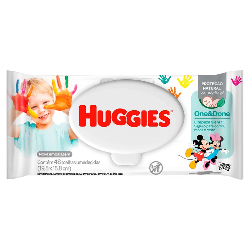 Toalha-Umedecida-Huggies-One--Done-Com-48-Unidades