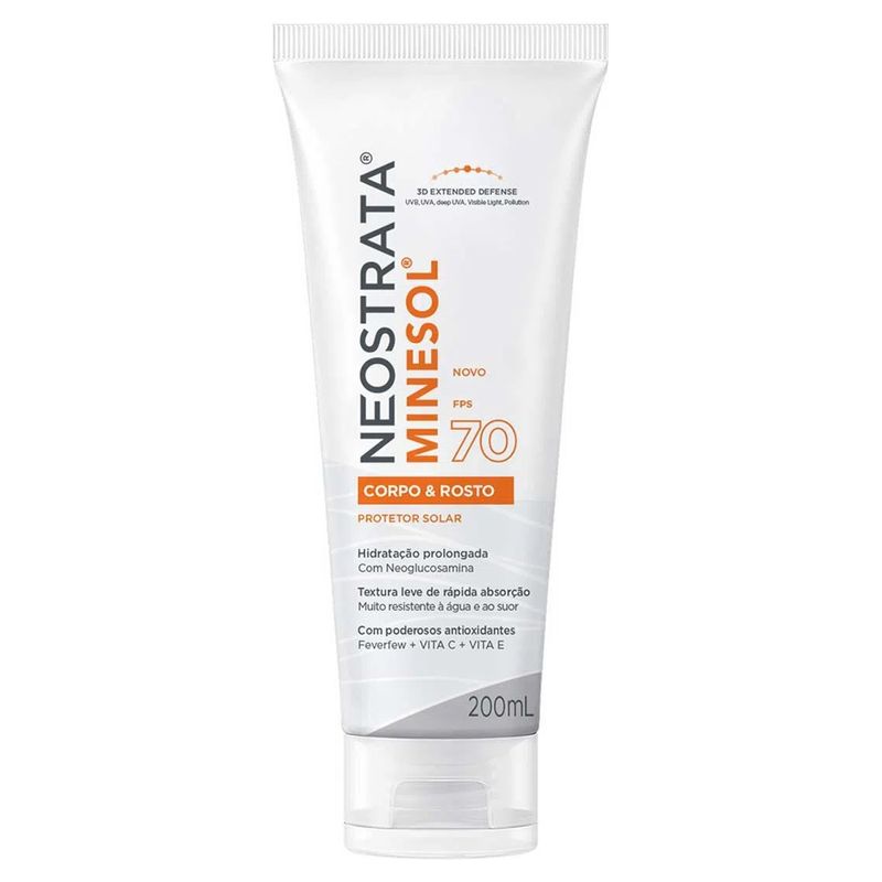 Protetor-Solar-Neostrata-Minesol-Corpo-e-Rosto-FPS70-200ml
