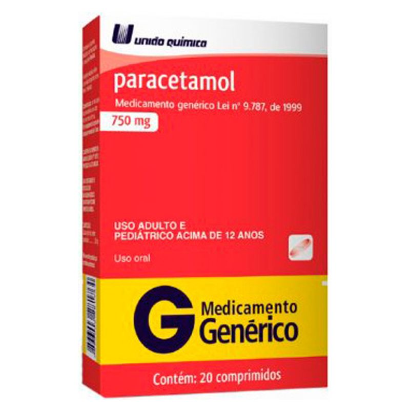 Analgesico-Paracetamol-Uniao-Quimica-750mg-Com-20-Comprimidos