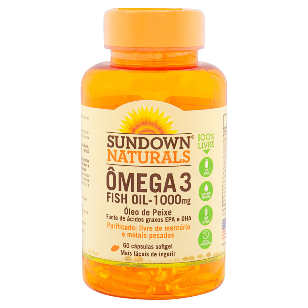 Sundown Fish Oil 1000mg Com 60 Cápsulas Coop Drogaria