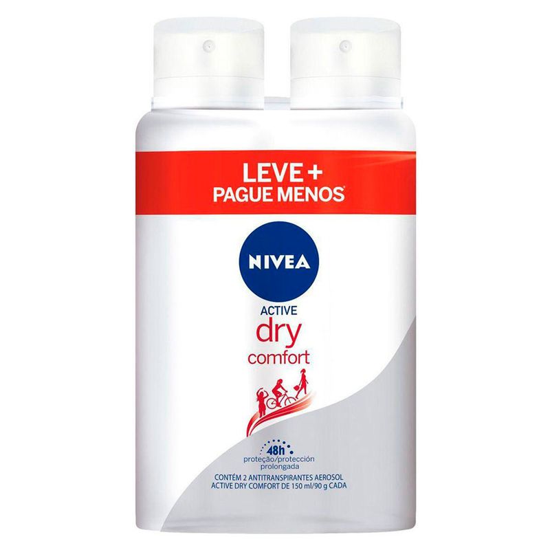 Desodorante Aerossol Feminino Nivea Dry Comfort 150ml - Com 2 Unidades -  Coop Drogaria