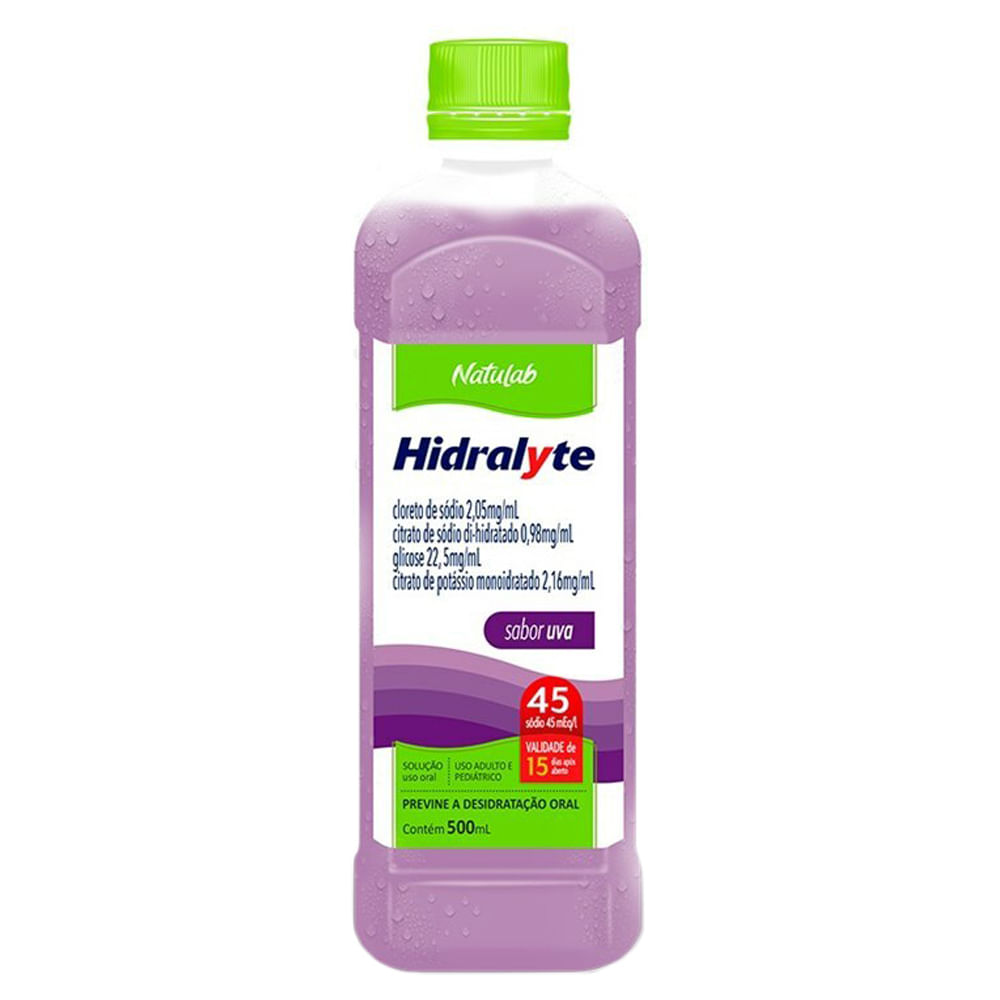 Hidralyte 45 Natulab Uva 500ml - Coop Drogaria
