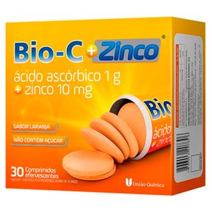 Bio C + Zinco União Química | Com 30 Comprimidos