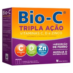 Bio C Tripla Ação União Química | Com 30 Comprimidos