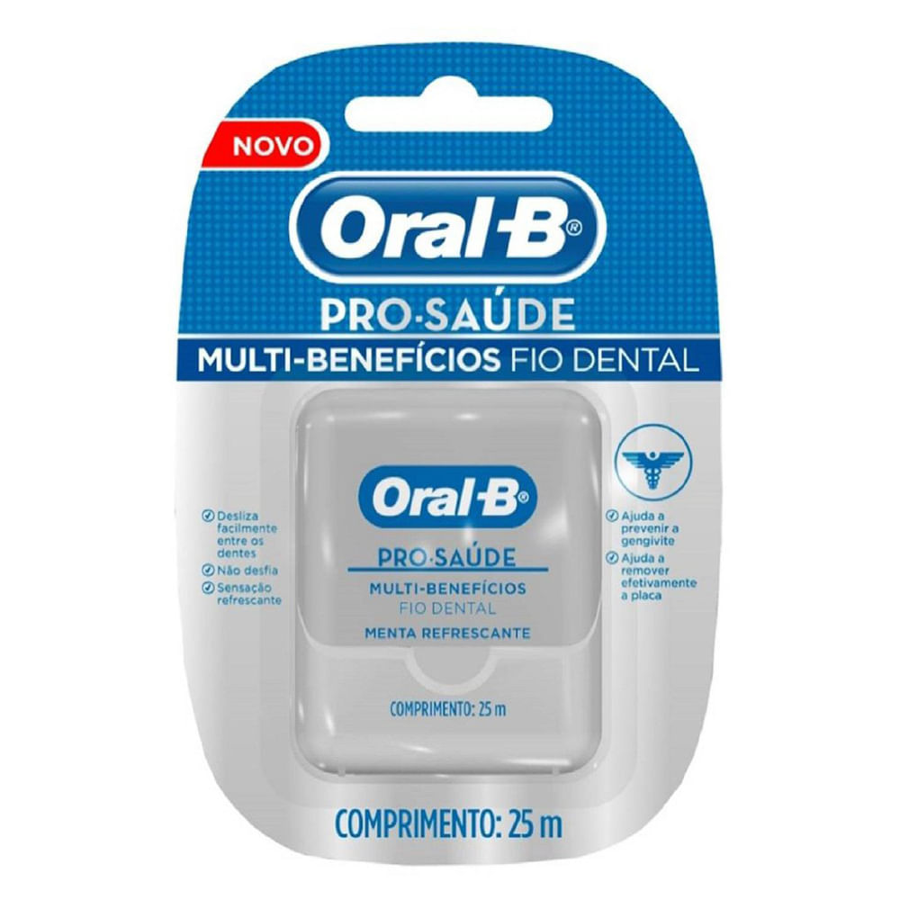 Fio Dental Oral-B Pro-Saúde Multibenefícios Sabor Menta 25M - Coop Drogaria