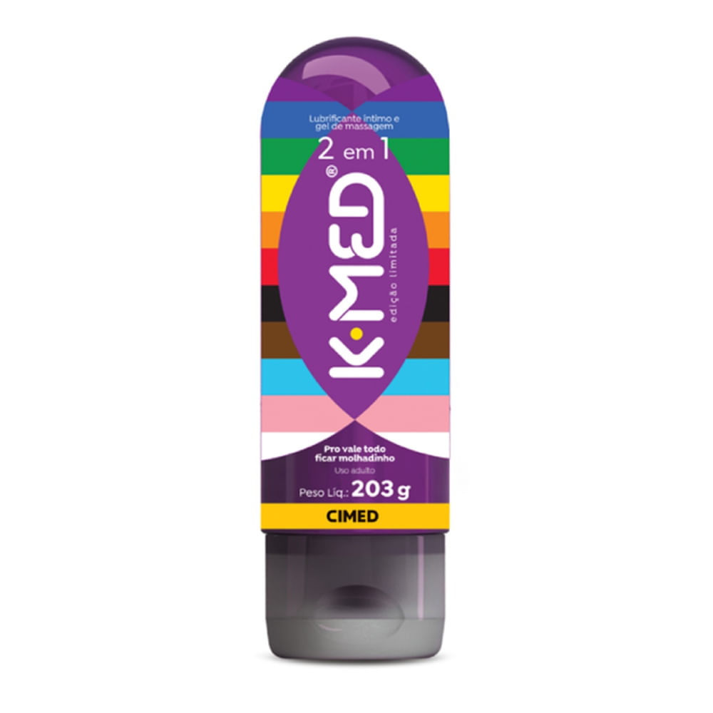 Gel Lubrificante Íntimo K-Med 2 em 1 lgbtqi + com 203g - Coop Drogaria