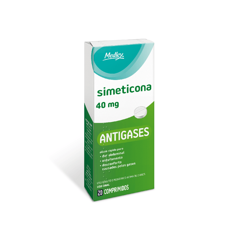Antiflatulento-Simeticona-Medley-40mg-Com-20-Comprimidos