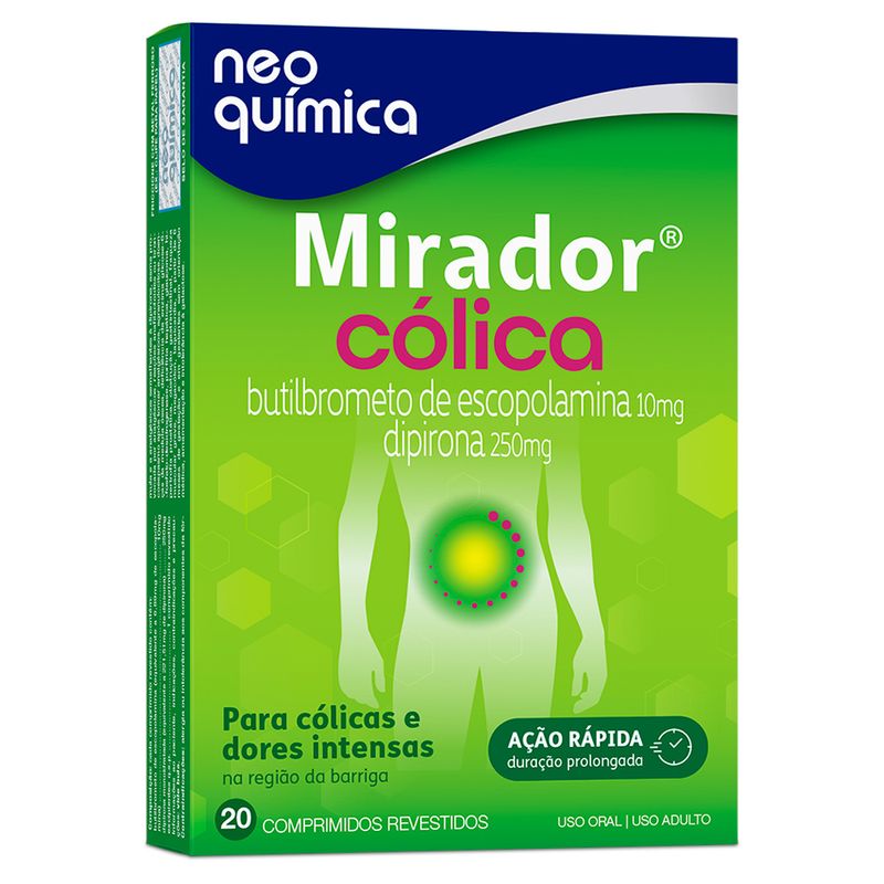 Mirador-Colica-Neo-Quimica-10-250mg-Com-20-Comprimidos