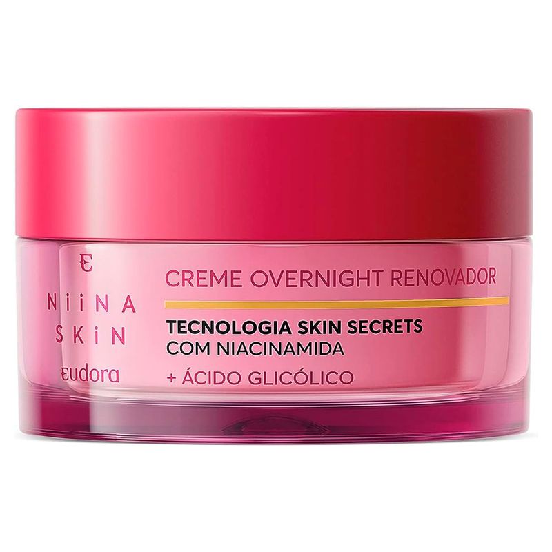 Hidratante-Facial-Eudora-Niina-Secrets-Skin-Overnight-Renovador-45g