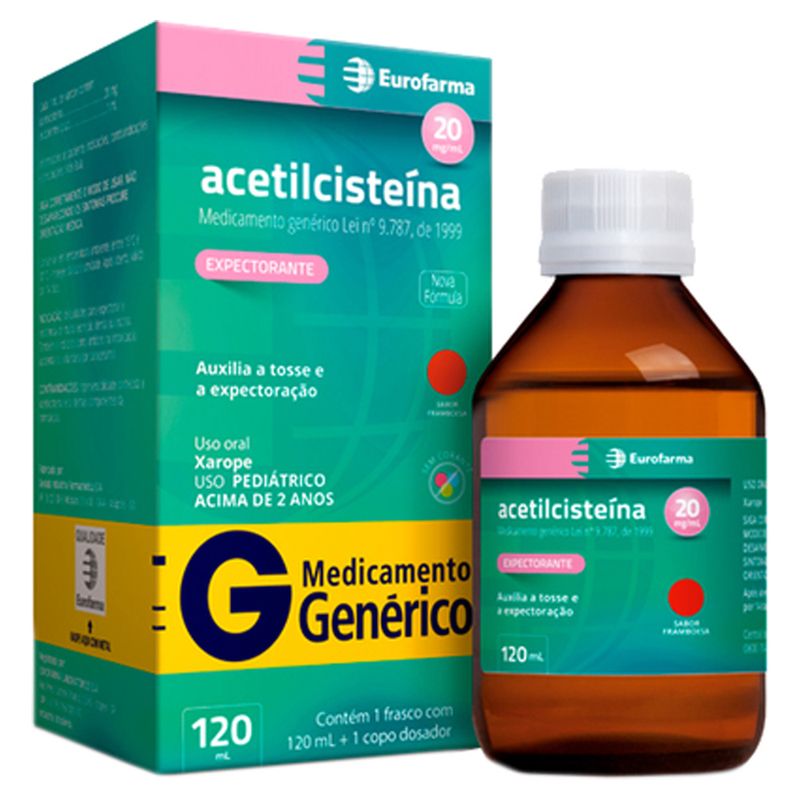 Acetilcisteina-Eurofarma-20mg-Xarope-120ml