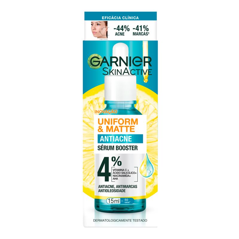 Serum-Facial-Garnier-Uniform-e-Matte-Anti-Acne-15ml
