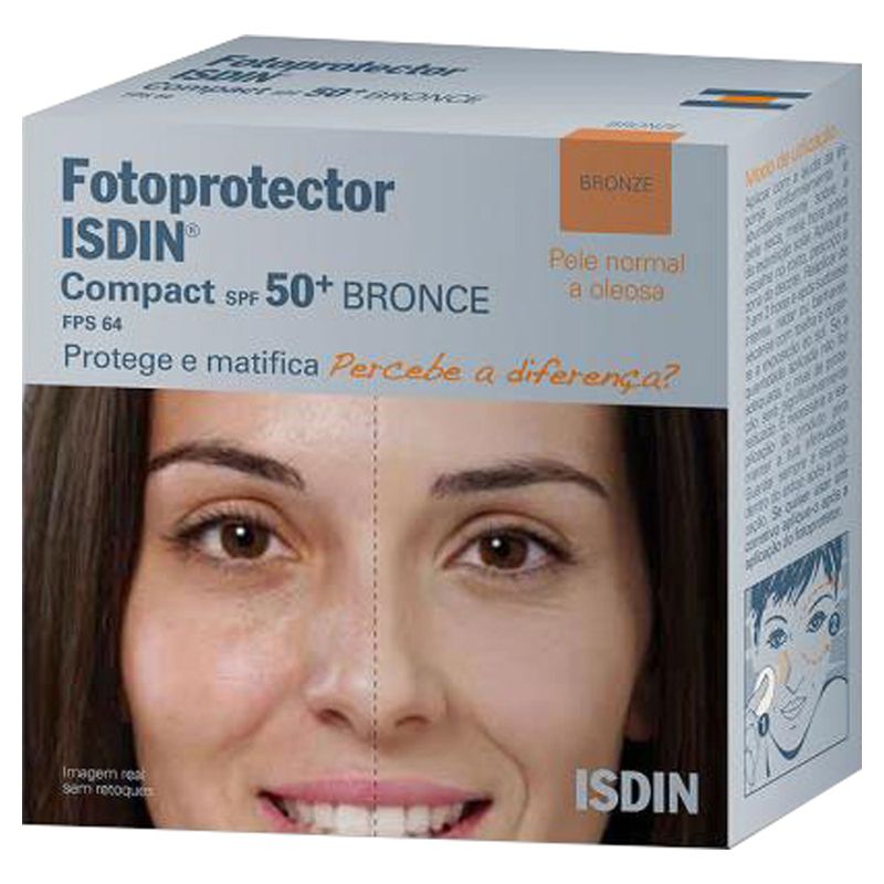 Protetor-Solar-Facial-Isdin-Fotoprotetor-Compact-Cor-Bronze-FPS50-10g