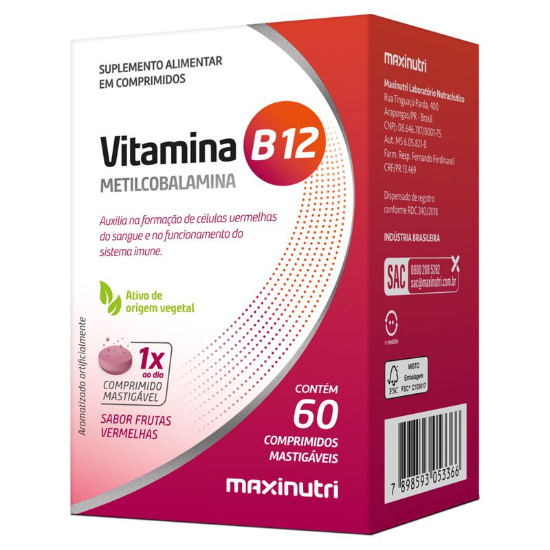 Vitamina-B12-Frutas-Vermelhas-60-Comprimidos-Mastigaveis