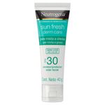 Protetor-Solar-Facial-Neutrogena-Sun-Fresh-Derm-Care-Pele-Mista-a-Oleosa-sem-Cor-FPS30-40g