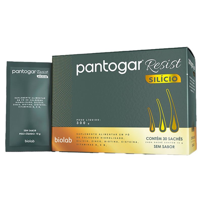 Pantogar-Resist-Silicio-Biolab-10g-Com-30-Saches