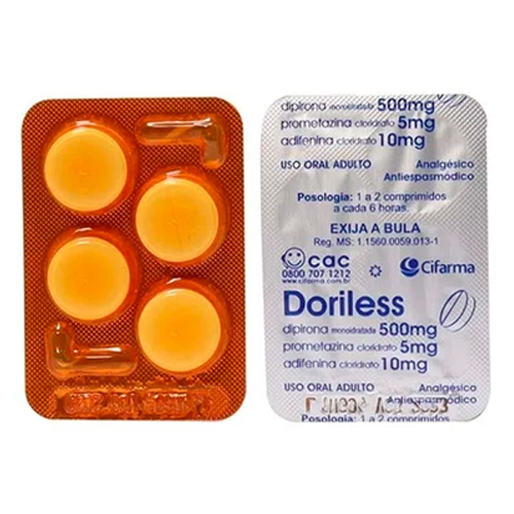 Doriless Cifarma | Com 4 Comprimidos - Coop Drogaria