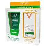 Kit-Vichy-Protetor-Solar-Facial-Ideal-Soleil-UV-Purify-FPS70-40g-e-Gel-de-Limpeza-Facial-Normaderm-Pele-Mista-a-Oleosa-40g