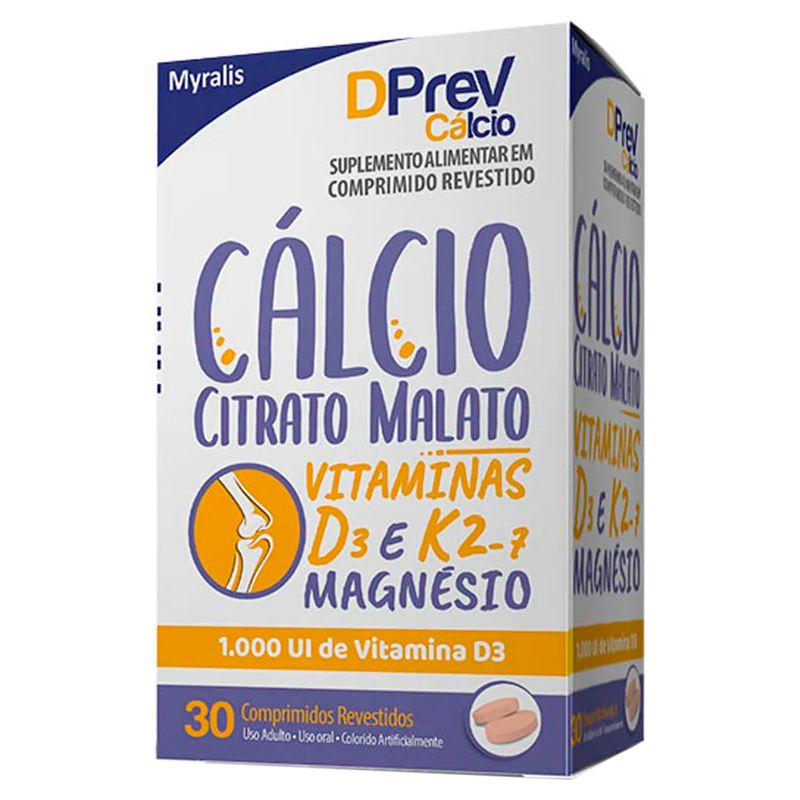 Dprev-Calcio-Myralis-1000UI-Com-30-Comprimidos