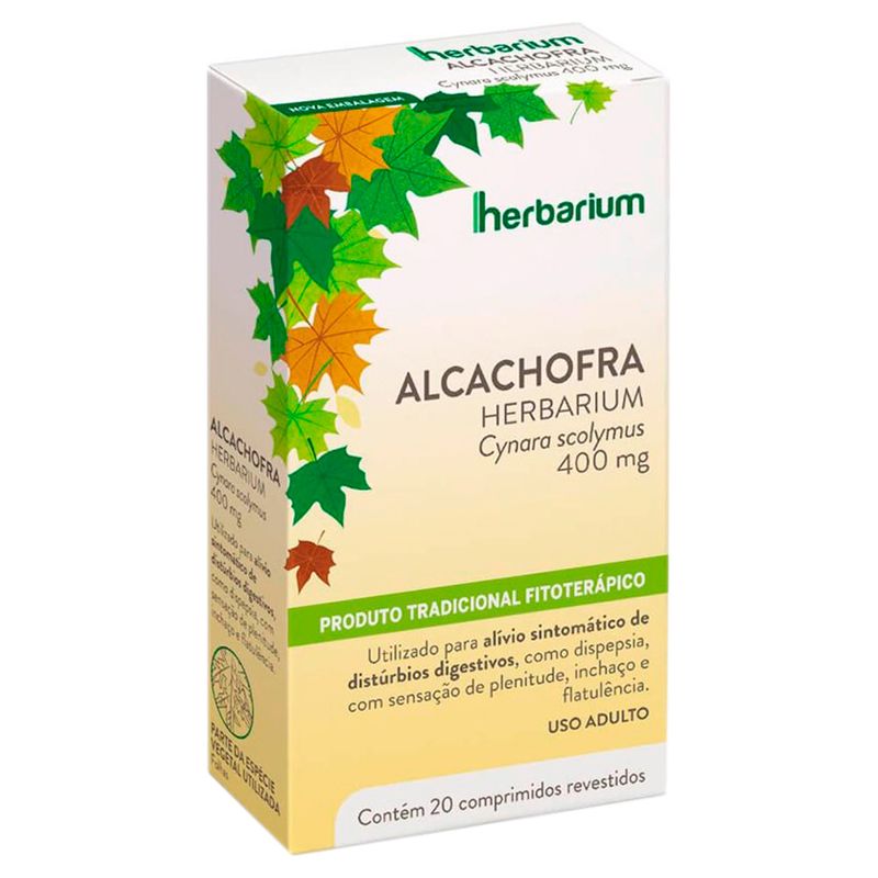 Alcachofra-Herbarium-400mg-Com-20-Comprimidos