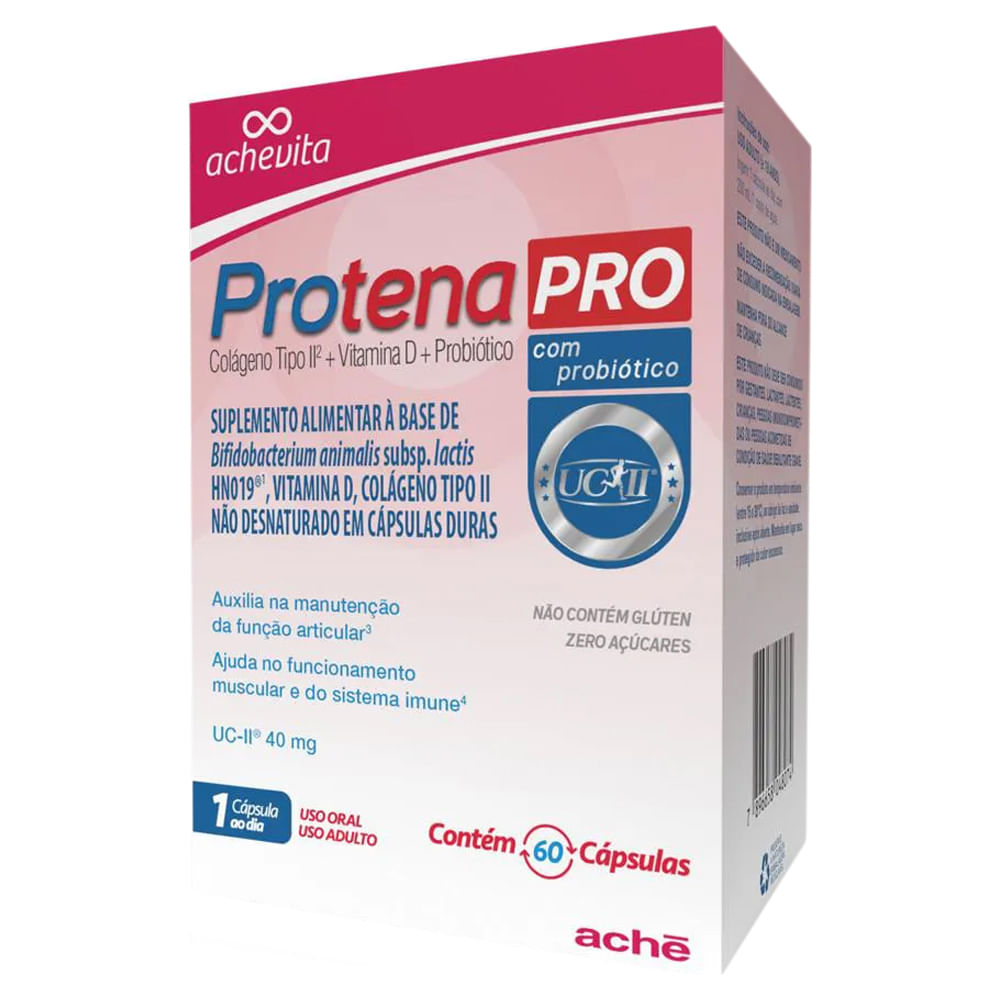 Protena Pro Aché | 60Comp - Coop Drogaria