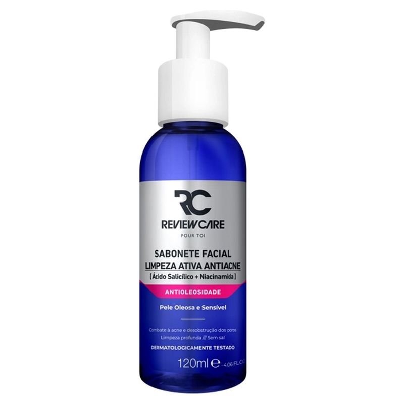 Sabonete Facial Review Care Limpeza Ativa Antiacne 120ml - Coop